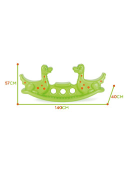 WOOPIE Bujak Wieloosobowy Dino Huśtawka Równoważna Jasno Zielony