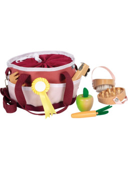 Horse Care Set with Bag red