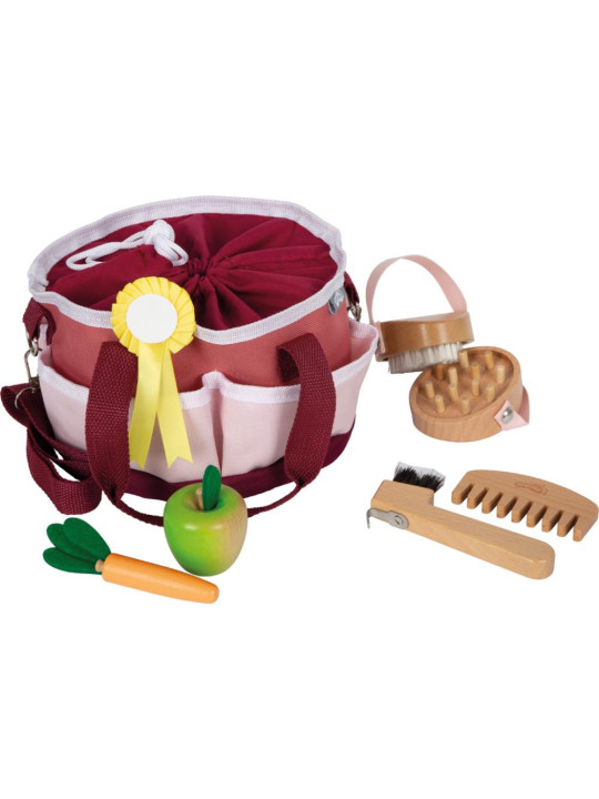 Horse Care Set with Bag red
