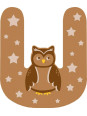 Wooden Nursery Letters U Wooden Nursery Letters U