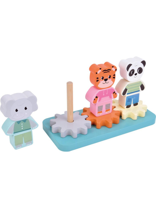 Stacking Game with Cogwheels "Jungle Friends"