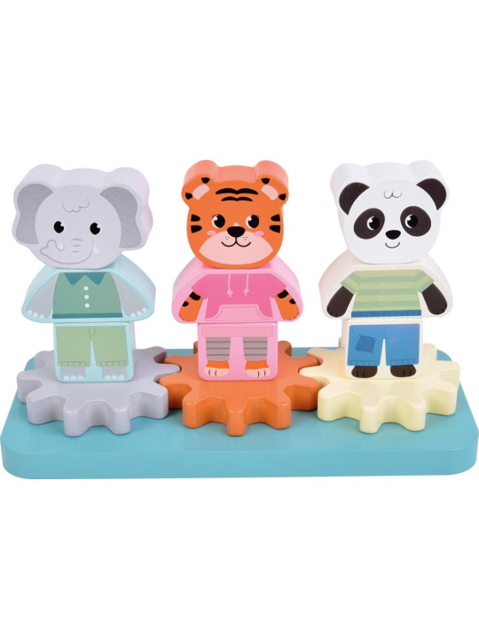 Stacking Game with Cogwheels "Jungle Friends"