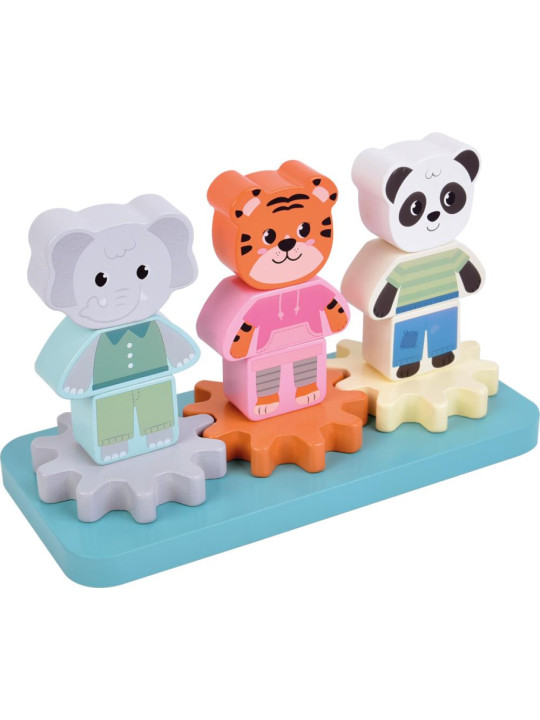 Stacking Game with Cogwheels "Jungle Friends"
