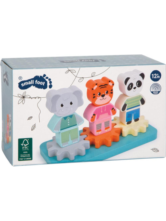 Stacking Game with Cogwheels "Jungle Friends"