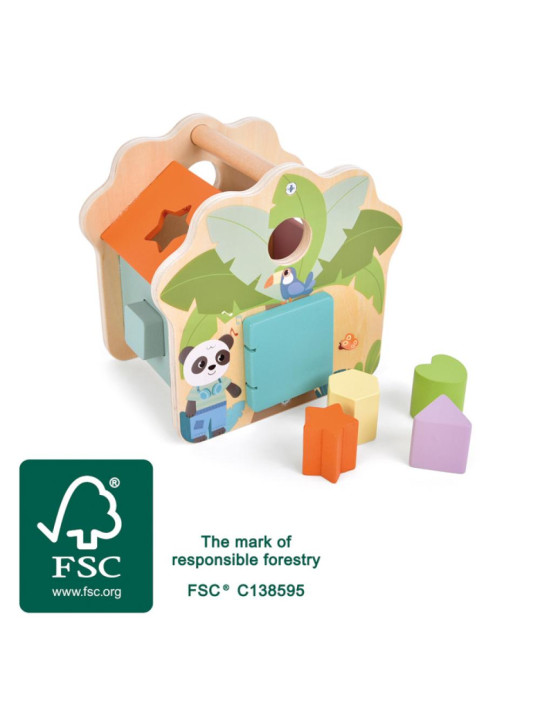 Shape-Fitting Cube House "Jungle Friends"