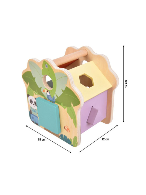 Shape-Fitting Cube House "Jungle Friends"