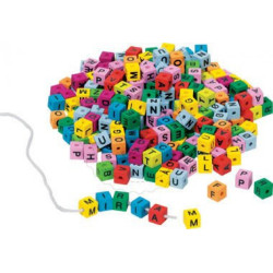 Literki, alfabet  do nawlekania - zestaw, nauka czytania, pomoce montessori, zabawka edukacyjna  zabawka dla 4 latka