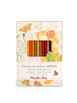 Zestaw 12 kredek ZWIERZĘTA z kartami 712613