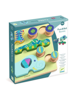 Układanka drewn. 2 w1 PUZZ & ROLL BARIOLO DJ01081