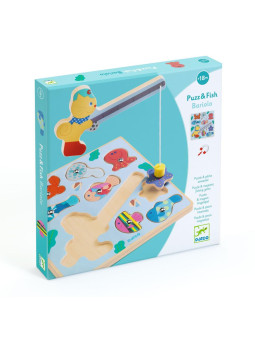 Układanka drewn. 2 w1 PUZZ & FISH BARIOLO DJ01082