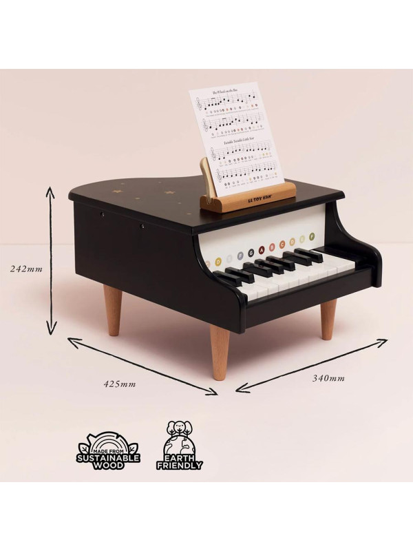 Drewniany fortepian edukacyjna zabawka dla dzieci pianino muzyka Le Toy Van