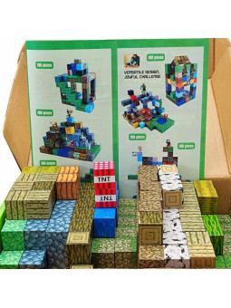 WOOPIE Klocki Magnetyczne Konstrukcyjne Sześciany 3D Zestaw Edukacyjny 63 el.