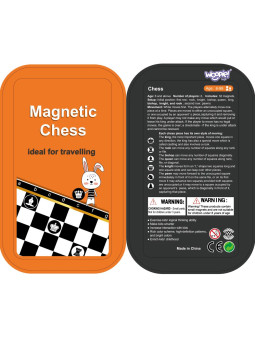 WOOPIE IQ Gra Szachy Warcaby Magnetyczne 2w1 Podróżna Kieszonkowa 10 sztuk