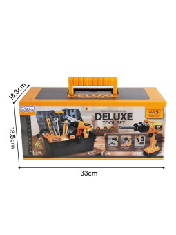 WOOPIE Zestaw Narzędzi Małego Majsterkowicza z Wkrętarką w Walizce 39el.