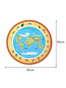 WOOPIE Magiczna Mata Wodna do Malowania Okrągła ZOO 23 el.