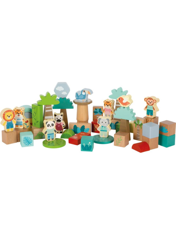 Wooden Building Blocks "Jungle Friends"