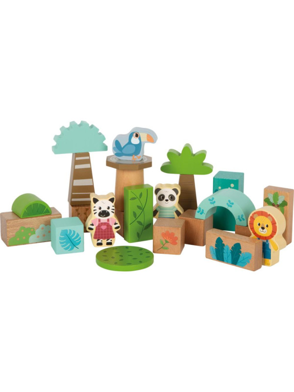 Wooden Building Blocks "Jungle Friends"