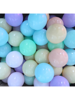 Piłki w worku suchy basen w woreczku 7cm - 50 szt. PASTELOWE