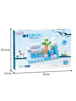 WOOPIE Klocki Magnetyczne Konstrukcyjne Zimowy Świat klocków