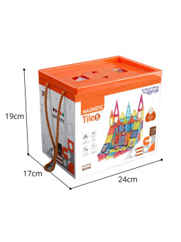 WOOPIE Magnetyczne Klocki Konstrukcyjne 7,5 cm Parking 112 el