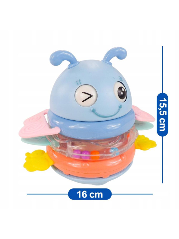 WOOPIE Baby Wańka Wstańka Zabawka Sensoryczna 2w1 Grzechotka Gryzak