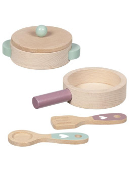 Zabawa w gotowanie Drewniane garnki dla dzieci Kitchen love Goki