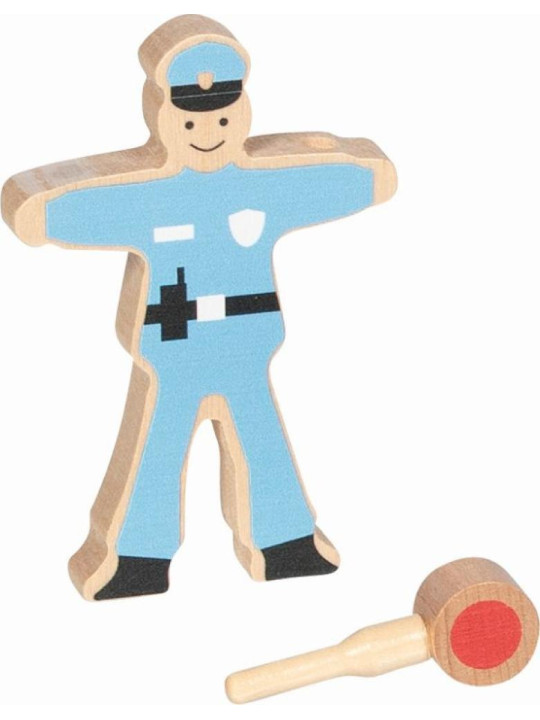 Znaki drogowe z drewna do zabawy dla dzieci Zestaw 21 szt Policjant Ole Goki