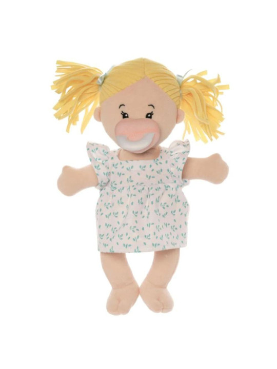 Lalka dla malucha Love Stella Peach z blond włoskami w kiteczkach Manhattan Toy