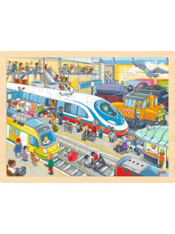 Puzzle drewniane Stacja kolejowa Goki