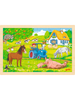 Puzzle drewniane Farma Goki