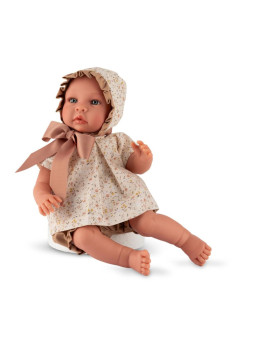 Lalka Leo w sukience 46 cm Asi 0188140 - Dziewczynka, 46 cm, Brzuszek: Miękki, Kolor oczu: Niebieski