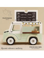 Drewniany samochód retro kawiarnia zabawka dla dzieci sklep kawa Le Toy Van
