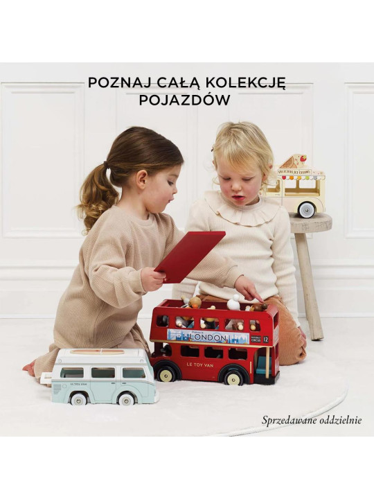 Drewniany samochód retro kawiarnia zabawka dla dzieci sklep kawa Le Toy Van