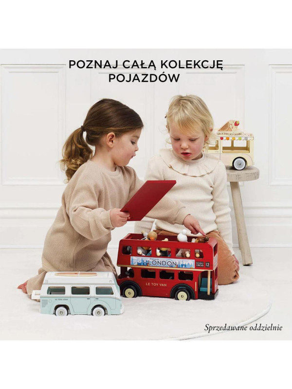 Drewniany samochód retro kawiarnia zabawka dla dzieci sklep kawa Le Toy Van