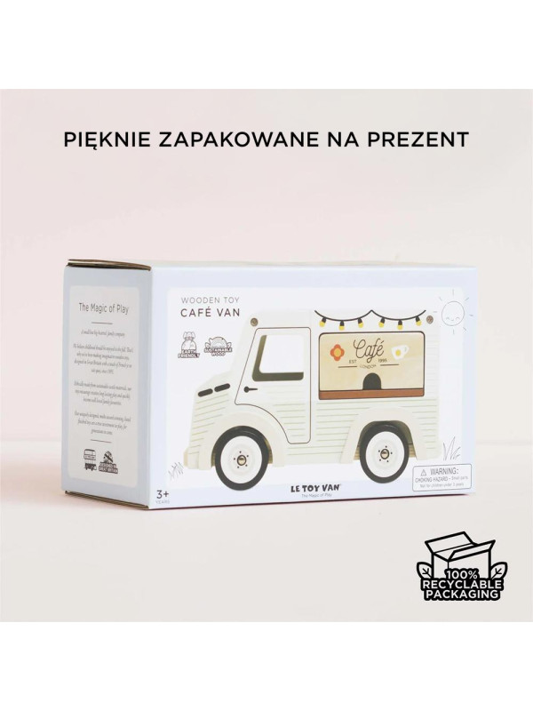 Drewniany samochód retro kawiarnia zabawka dla dzieci sklep kawa Le Toy Van