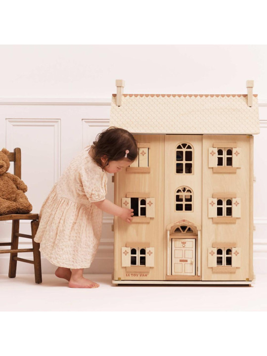 Naturalny drewniany domek dla lalek, zabawka dla dzieci, lalki, Le Toy Van Naturalny drewniany domek dla lalek, zabawka dla dzieci, lalki, Le Toy Van