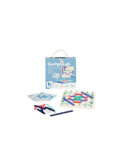 BS Toys, drewniana tablica manipulacyjna z płytkami Geoplank