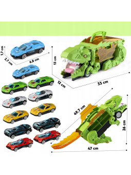 WOOPIE Zestaw Pojazdów Tor Dinozaur Pożeracz 13el.