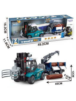 WOOPIE Wózek Widłowy Zaciskowy z Przyczepą Dźwięki Światła