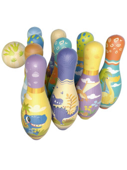 WOOPIE Gra Zręcznościowa Kręgle Miękkie Soft Dinozaury Zestaw 12el.