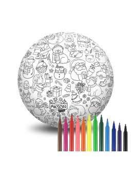 Piłka Balonowa do kolorowania wersja świąteczna MIKOŁAJ 30 cm