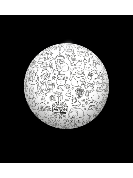 Piłka Balonowa do kolorowania wersja świąteczna MIKOŁAJ 30 cm