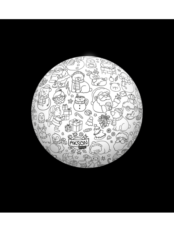 Piłka Balonowa do kolorowania wersja świąteczna MIKOŁAJ 30 cm