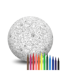 Piłka Balonowa do kolorowania XXL Akson wersja świąteczna MIKOŁAJ