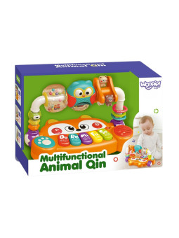 WOOPIE BABY Interaktywne Pianino Edukacyjne Sensoryczne Lisek LED Grzechotki