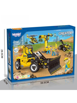 WOOPIE Klocki Konstrukcyjne Zbuduj Pojazdy Budowlane 8 Modeli STEAM