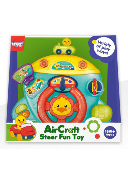 WOOPIE BABY Interaktywna Kierownica Samolot Pojazd na Łózeczko Wózek Efekty 18m+