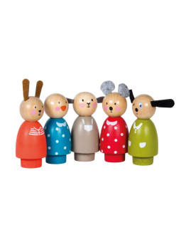 Drewniane figurki kpl 5 szt - 7,5cm 632421