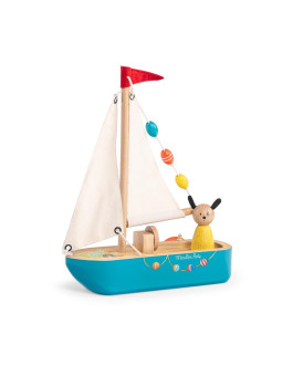 Drewniana żaglówka 22,5x17x27,5cm  632443