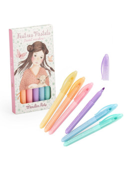 Markery pastelowe 6 szt LES ROSALIES 710614